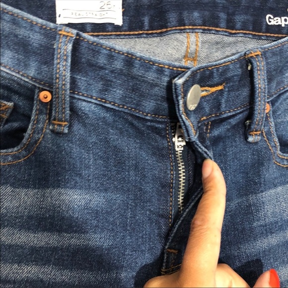 New Gap 1969 Real Straight Distressed Blue Jeans - Picture 6 of 13
